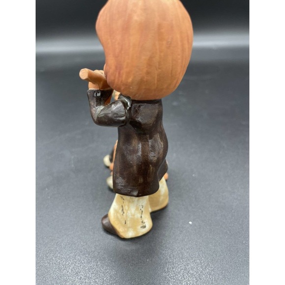 Japan Terracotta Redware Girl Playing Flute, Boy On Banjo Figurine UCTCI Vintage - Picture 9 of 9